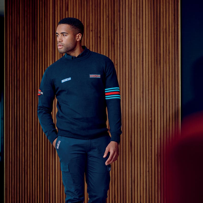 Sparco Crewneck Sweatshirt Merino Wool Martini Racing