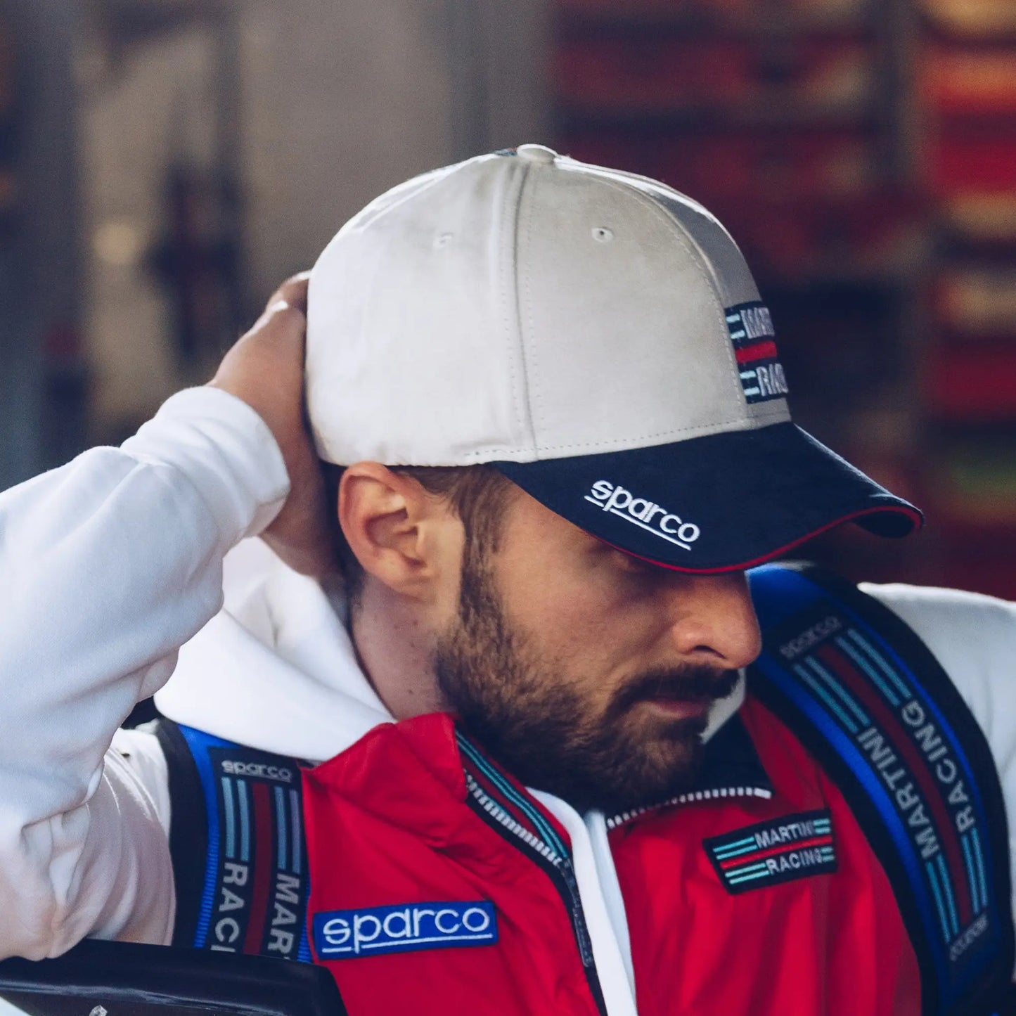 Sparco Martini Racing Side Logo Martini Racing Pet - Wit