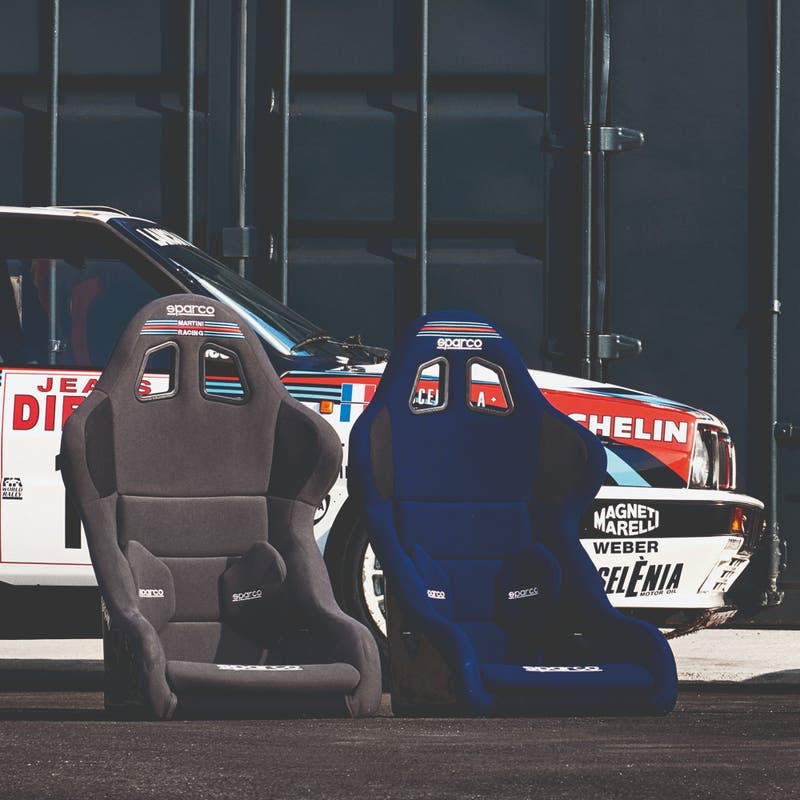Sparco Racestoel Pro 2000 QRT Martini Racing Racestoel Martini Racing Blauw - Close-up