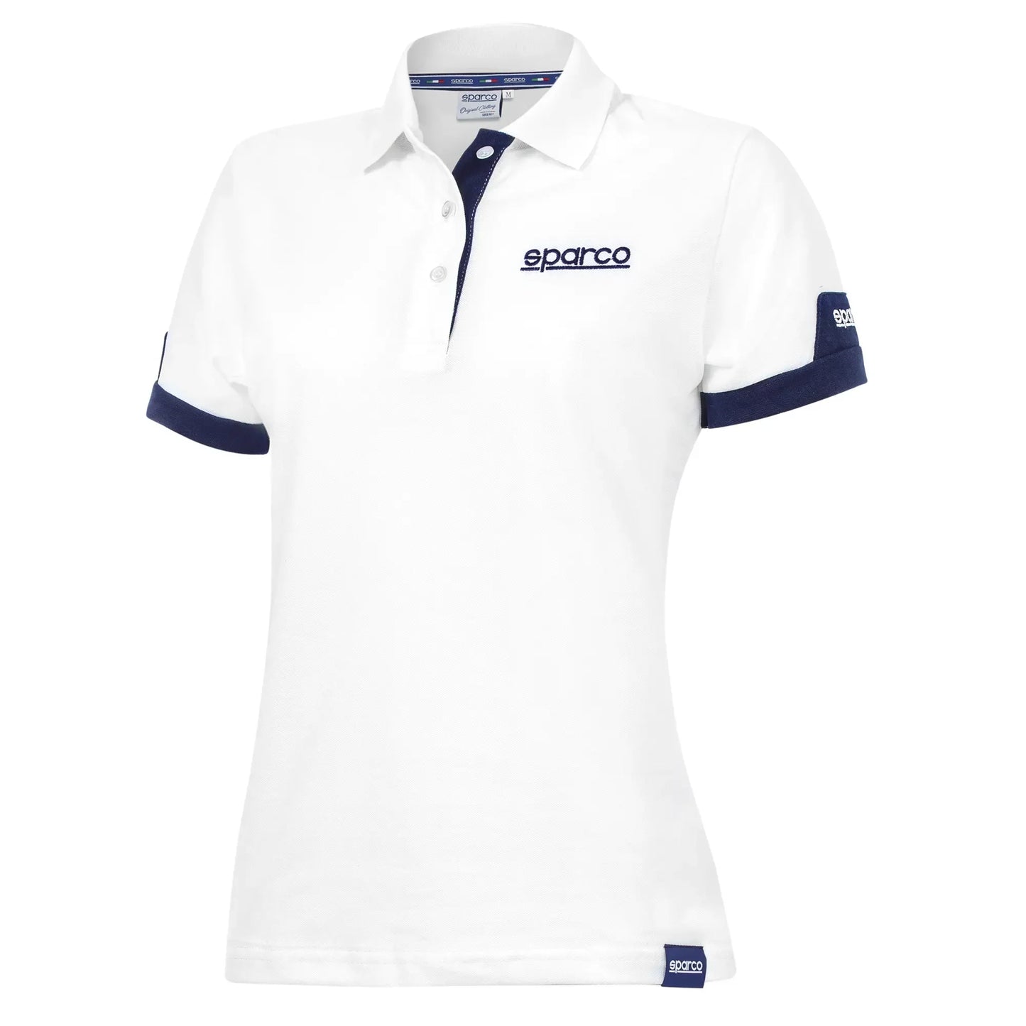 Sparco Poloshirt Corporate Dames 01323BI Poloshirt Lifestyle Wit S-L - Hoofdafbeelding