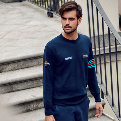 Sparco Cotton Crewneck Sweatshirt MARTINI- - Detail