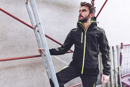 Sparco Tech Softshell - Waterdichte, reflecterende en versterkte jas met polar fleece voering