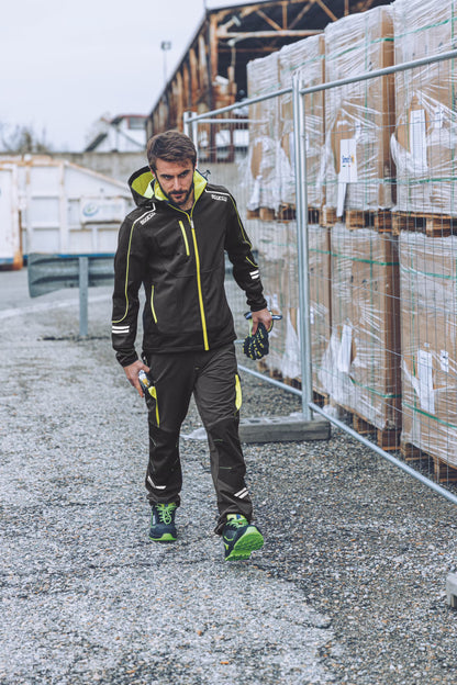 Sparco Tech Softshell - Waterdichte, reflecterende en versterkte jas met polar fleece voering