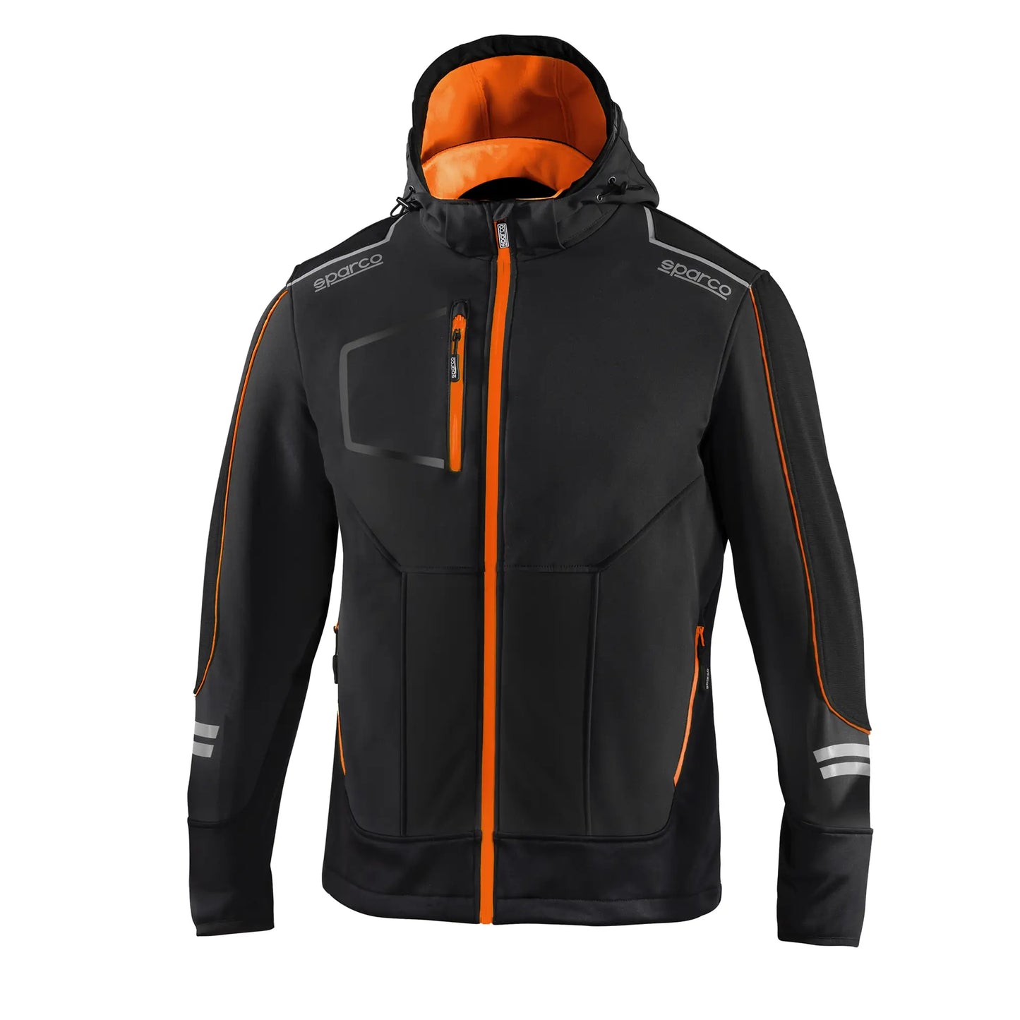 Sparco Tech Softshell - Waterdichte, reflecterende en versterkte jas met polar fleece voering