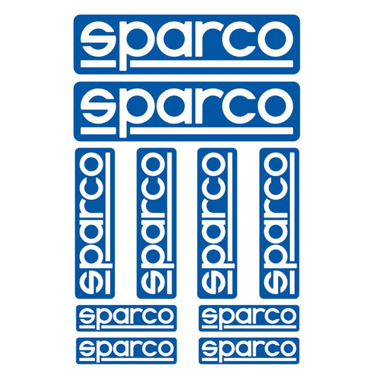 Sparco Stickerset 10 Stuks Gestanst 09003 Accessoire Lifestyle Zwart One Size - Hoofdafbeelding