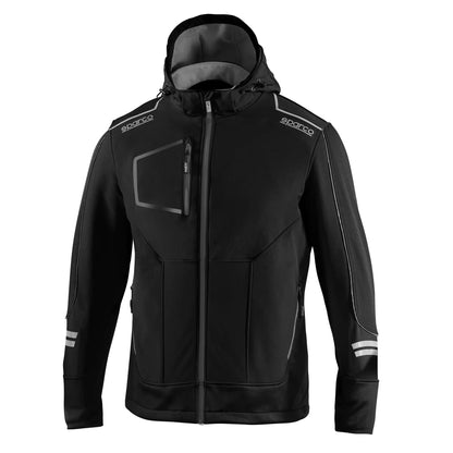 Sparco Tech Softshell - Waterdichte, reflecterende en versterkte jas met polar fleece voering