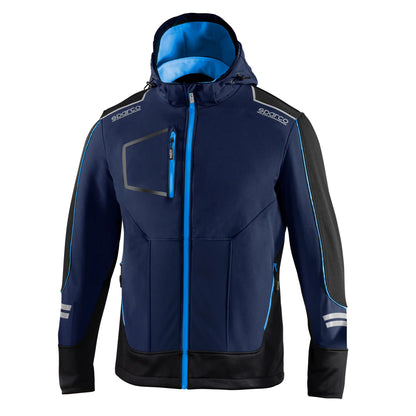 Sparco Tech Softshell - Waterdichte, reflecterende en versterkte jas met polar fleece voering