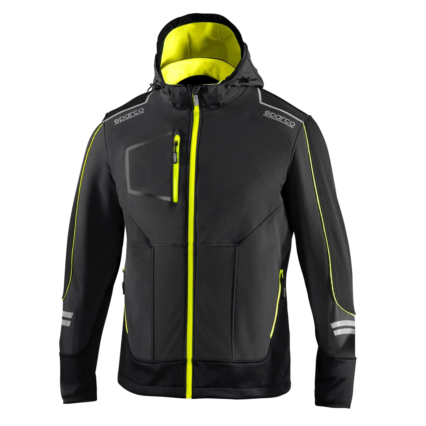 Sparco Tech Softshell - Waterdichte, reflecterende en versterkte jas met polar fleece voering