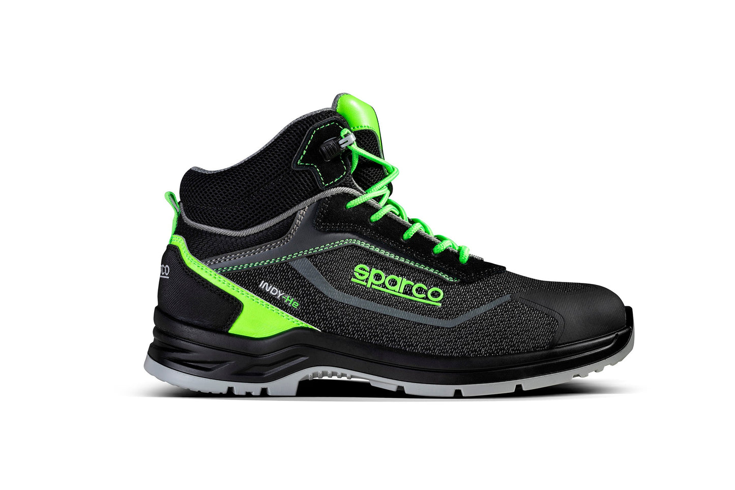 Sparco Werkschoenen S3S - Indy-HE Ranger - Zwart/Groen - Maat 38-48