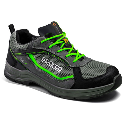 Sparco Werkschoenen S1PS - Indy-R Sonoma - Grijs/Groen - Maat 38-48