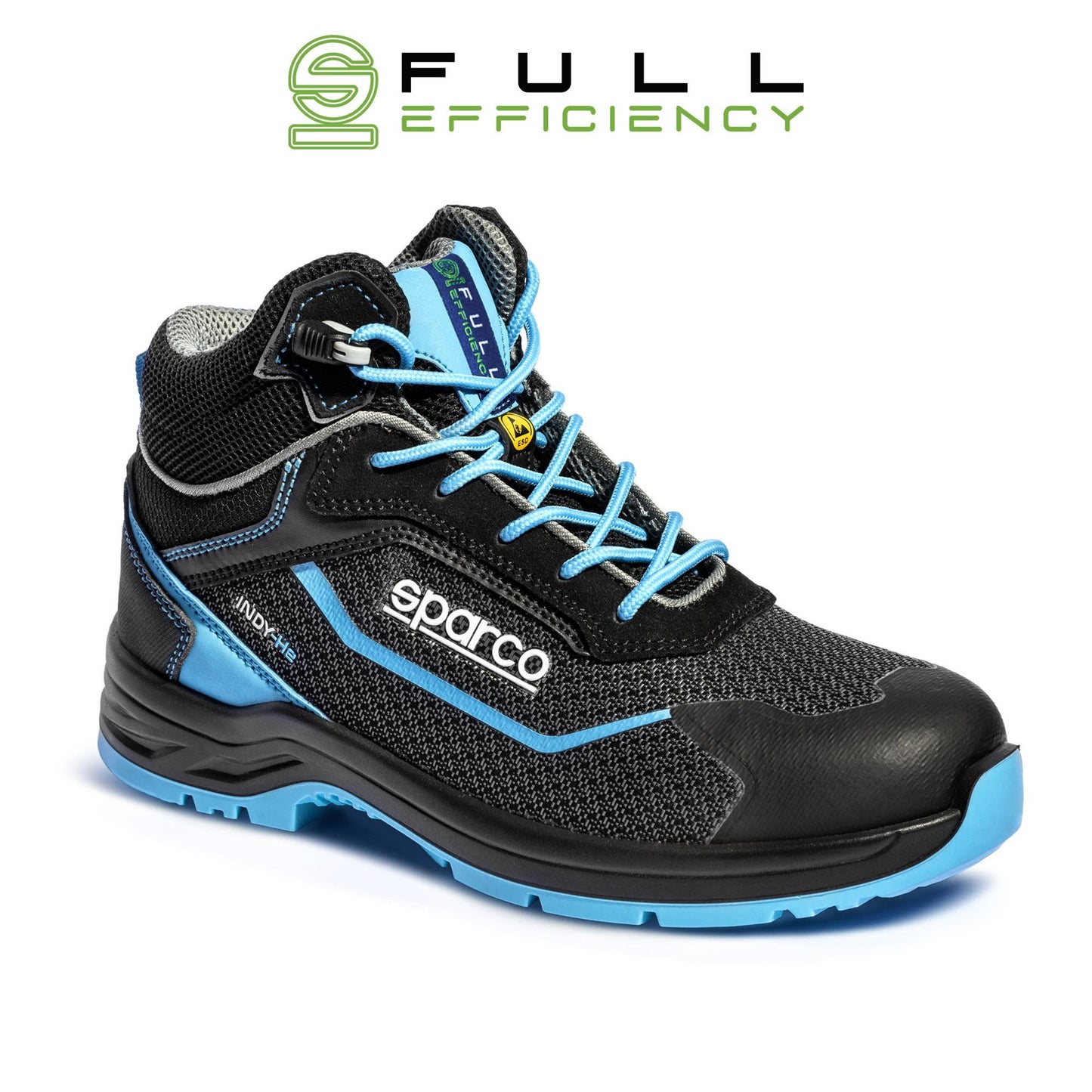 Sparco Werkschoenen S3S - Indy-HE Sunny - Zwart/Blauw - Maat 38-48