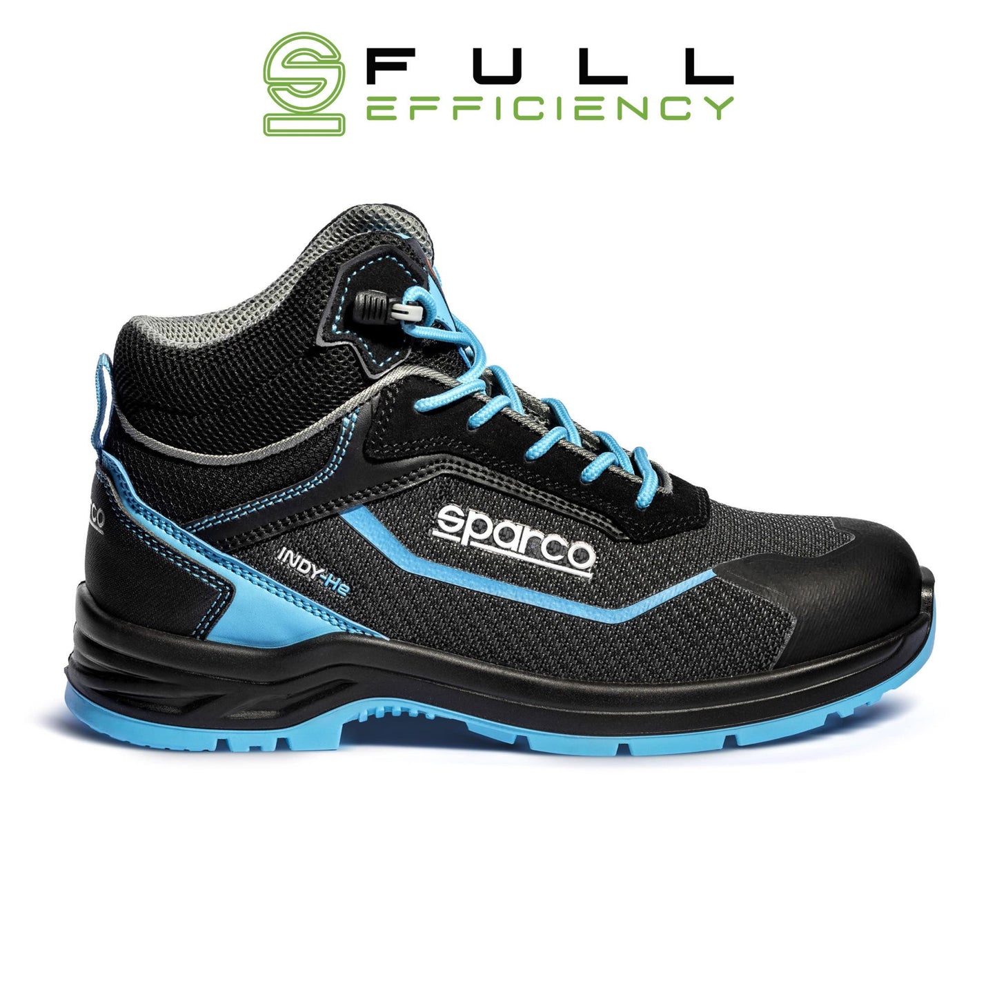 Sparco Werkschoenen S3S - Indy-HE Sunny - Zwart/Blauw - Maat 38-48