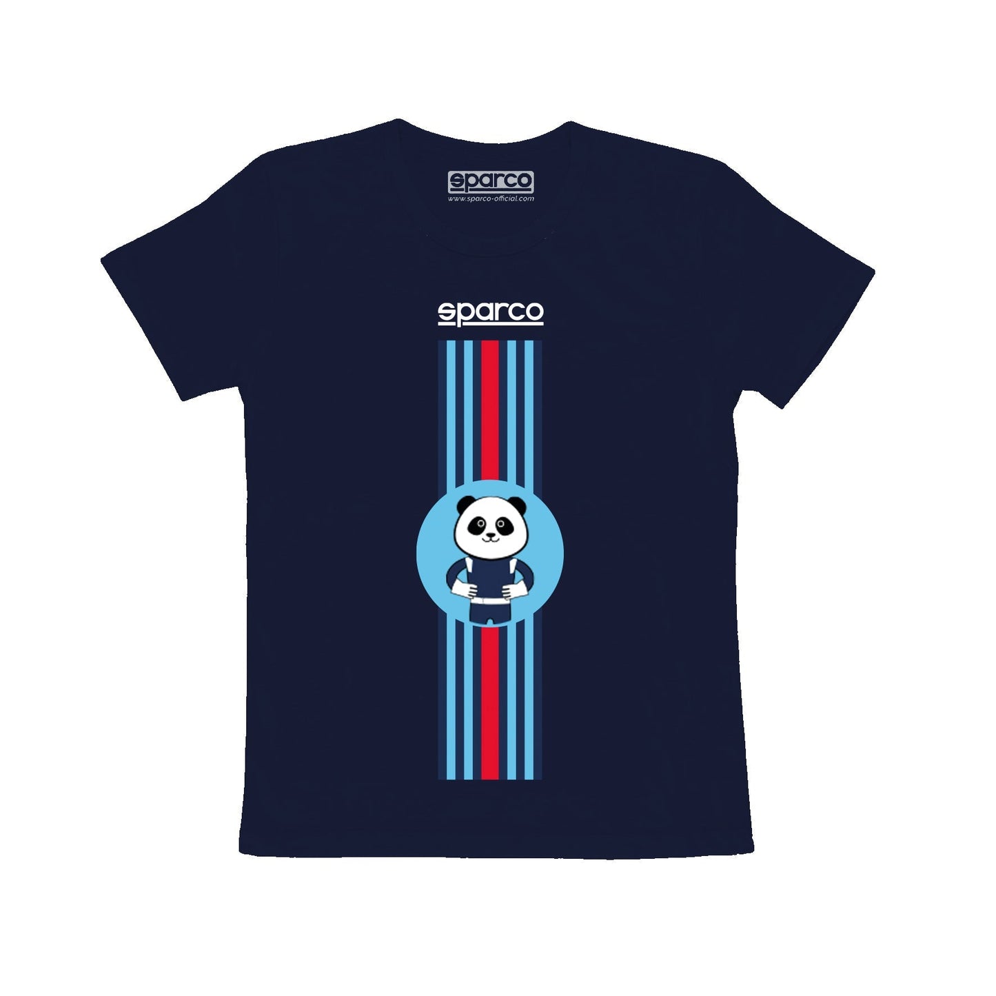 Sparco T-Shirt Stripes Design Kinderen 017020 T-Shirt Kids Marineblauw 3-11 Jaar - Hoofdafbeelding